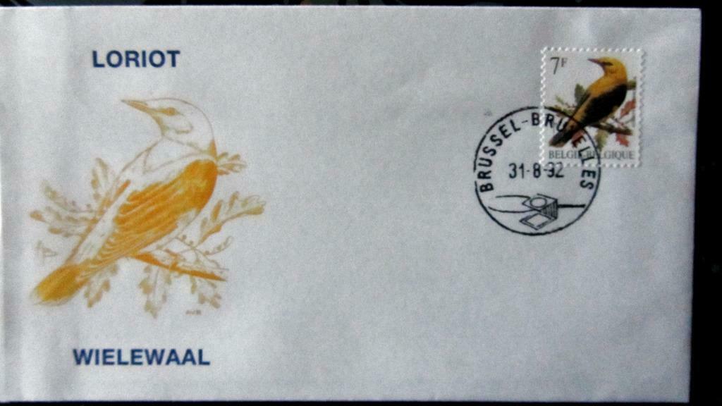 FIRST DAY COVER- VOGELS VAN BUZIN- DE WIELEWAAL, Ophalen of Verzenden, Gestempeld, Dier of Natuur