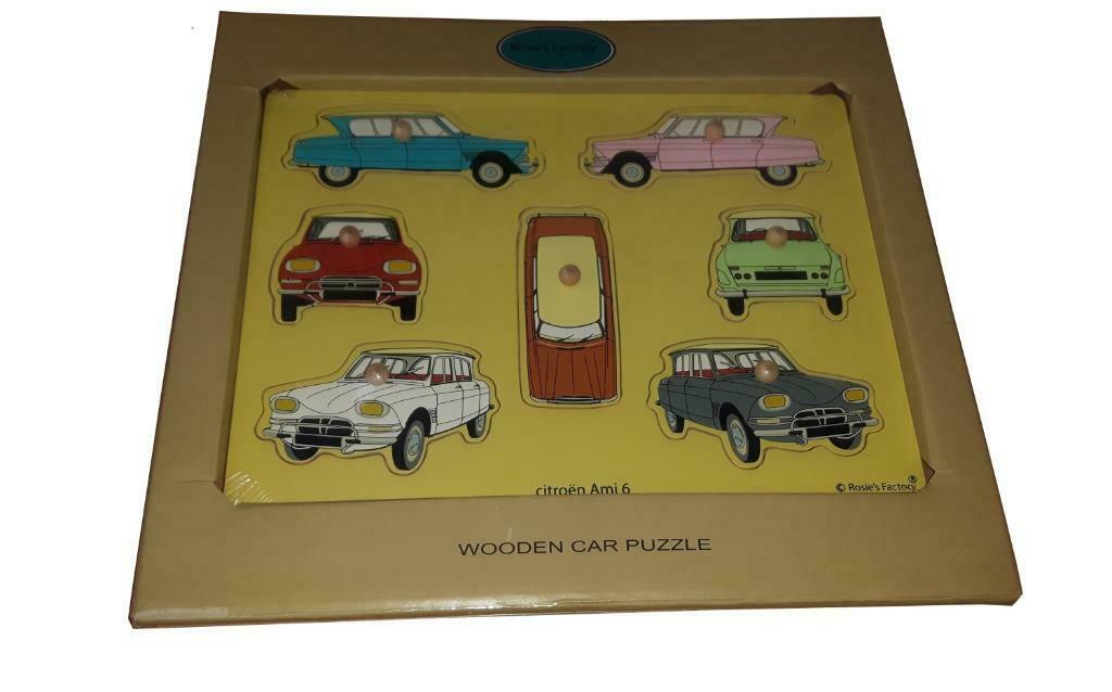 Puzzle en bois voitures Citroen Ami 6 Neuf, Enlèvement ou Envoi, Neuf, Autres types