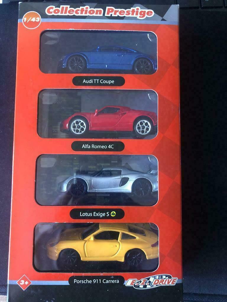 Collection Prestige 4 sportwagens 1/43, Hobby & Loisirs créatifs, Voitures miniatures | 1:43, Enlèvement ou Envoi, Neuf, Voiture