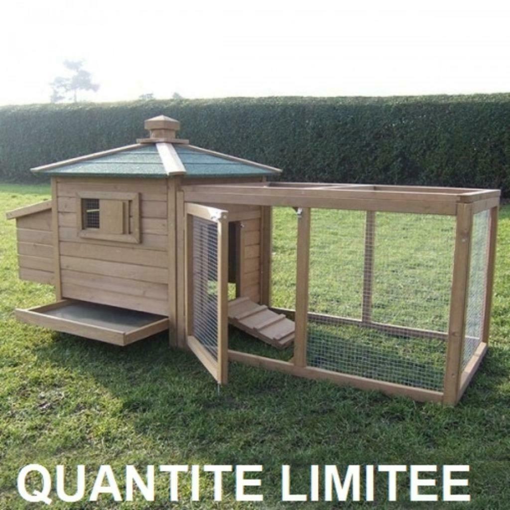 Poulailler XXL abri poule caille clapier lapin enclos poules, Verzenden, Nieuw, Kippenhok of Kippenren