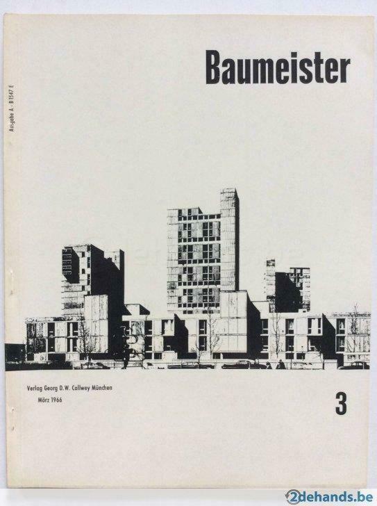 Baumeister 3 (Callwey, München, März 1966) architectuur, Boeken, Tijdschriften en Kranten, Gelezen, Ophalen of Verzenden