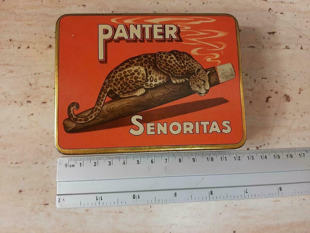 PANTER boîte à cigares métal blanc, Collections, Boîte en métal, Enlèvement ou Envoi, Comme neuf