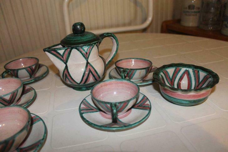 Petit service à thé/café dans le style de Robert Picaut, Maison & Meubles, Cuisine | Vaisselle, Enlèvement