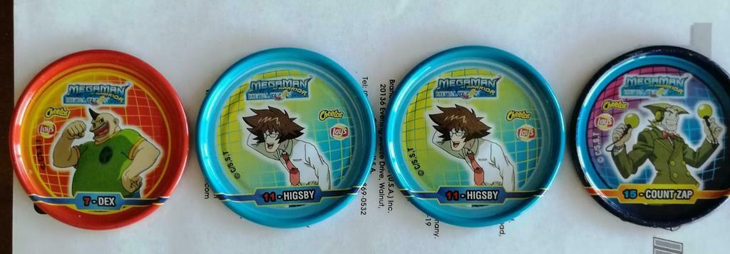 4 Megaman métal Tazos, Collections, Enlèvement ou Envoi