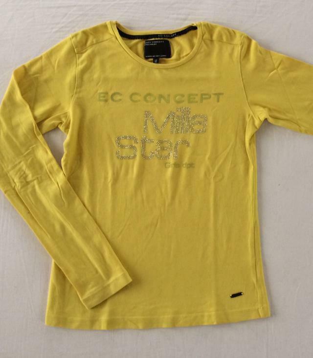t-shirt manches longues fille JBC Milla Star 146 152 jaune, Enfants & Bébés, Enlèvement ou Envoi, Chemise ou À manches longues