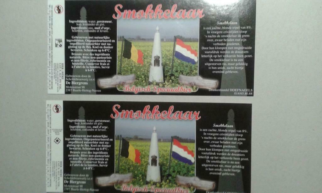 2 ONGEBRUIKTE bieretiketten Scheldebrouwerij, Ophalen of Verzenden, Nieuw