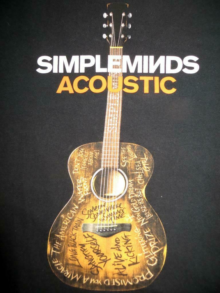 SIMPLE MINDS ACOUSTIC LIVE 2017 TOUR T-SHIRT ZWART - LARGE, Maat 52/54 (L), Verzenden, Zo goed als nieuw, GILDAN