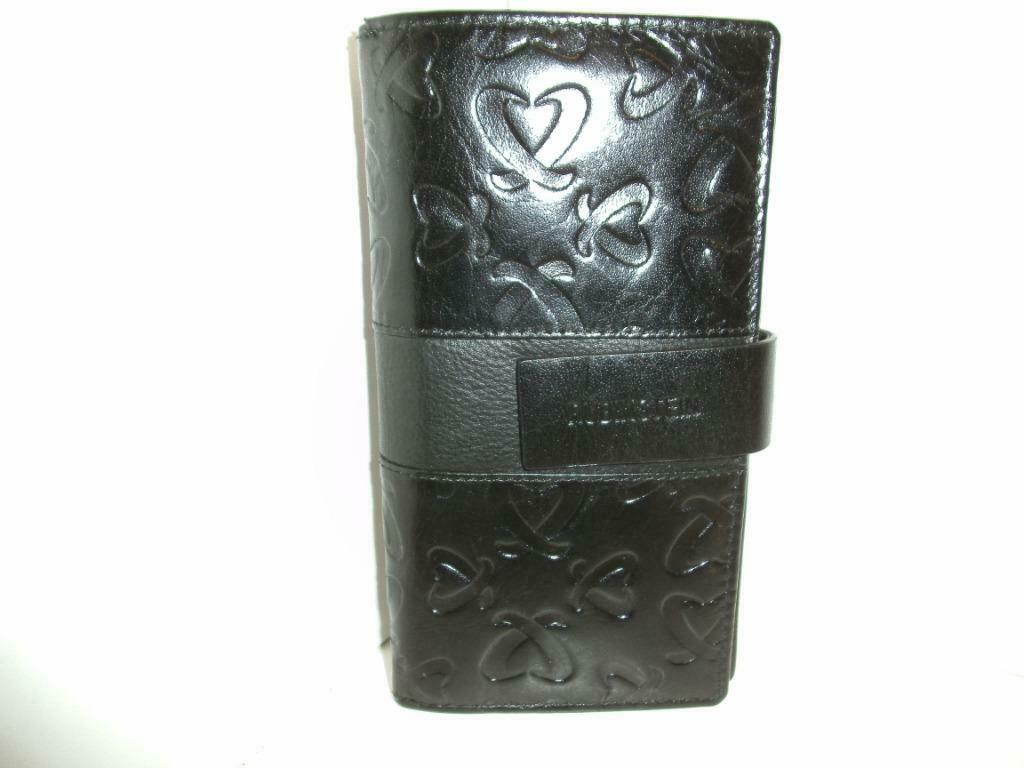 Lederen geldbeugel Rubinstein (DS203-a), Handtassen en Accessoires, Portemonnees, Overige merken, Zwart, Ophalen of Verzenden