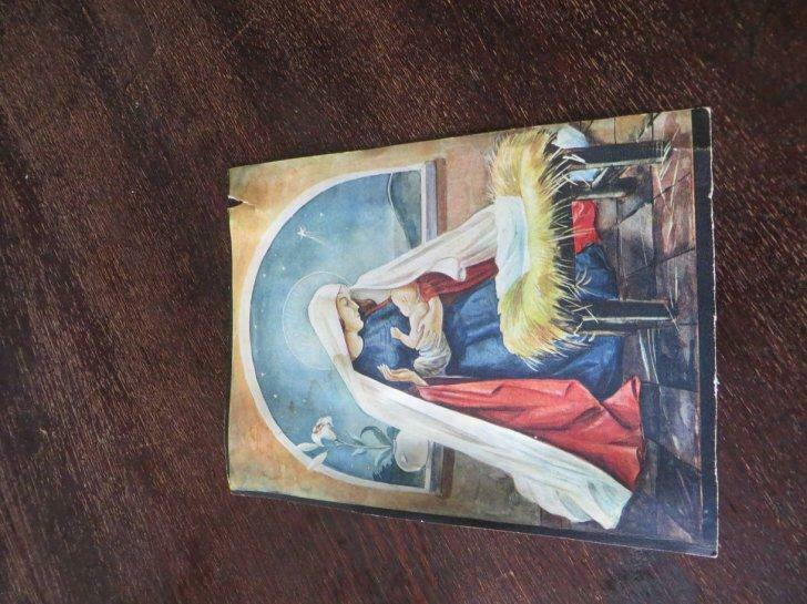 Oud bidprent Kerstmis in 1938 op HEIDE door Rector M.VAN ES, Ophalen of Verzenden, Bidprentje