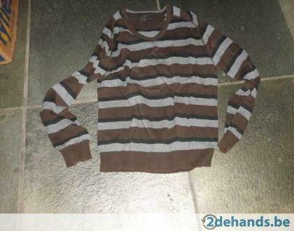 [3939]pull rayé coton champ taille large, Enlèvement ou Envoi, Porté, Taille 52/54 (L)