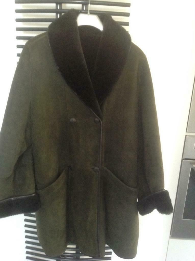 Dames winterjas:omgekeerd lam, Kleding | Dames, Jassen | Winter, Zo goed als nieuw, Maat 46/48 (XL) of groter, Groen, Ophalen of Verzenden