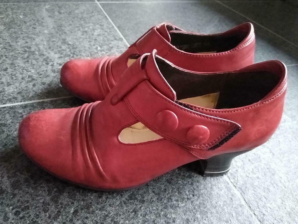 Comfortschoen Wolky, mt 38, binnen en buiten in leder,, Wolky, Schoenen met lage hakken, Ophalen of Verzenden, Gedragen