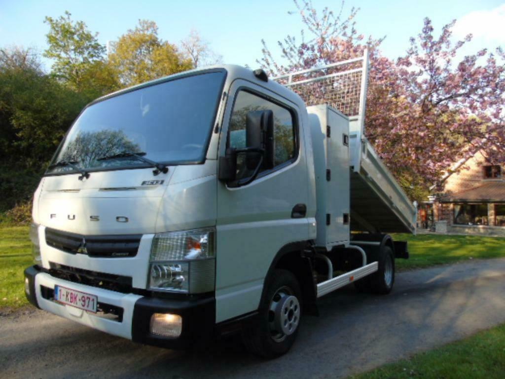 Mitsubishi canter 150 CV euro6 51000 KM BENNE BASCULANTE, Autos, Achat, Diesel, Blanc, 750 kg