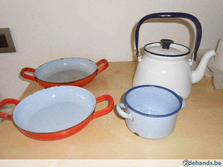 Emaille gerief . Zie foto's . Prima staat . Oud gerief !, Ophalen, Gebruikt