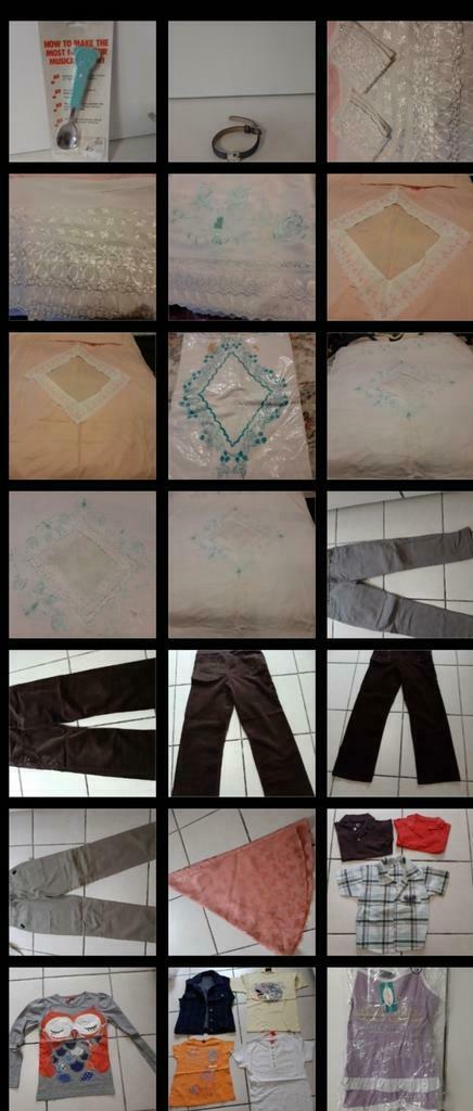 Lots de brocante avec des vers un article des draps brodés, Divers, Lots de brocante, Enlèvement