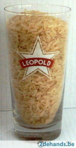 Bier brouwerij glas Leopold Elsene Brussel, Verzamelen, Ophalen of Verzenden, Gebruikt
