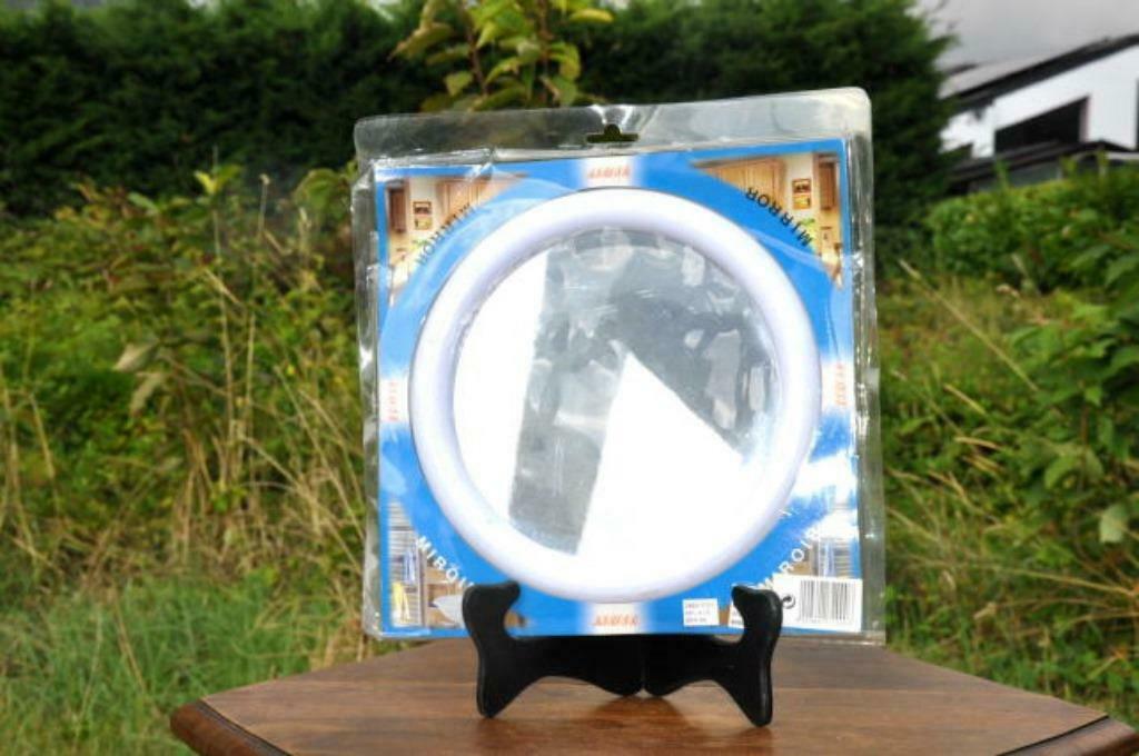 miroir rond tour plastique blanc, Enlèvement ou Envoi, Comme neuf, Rond