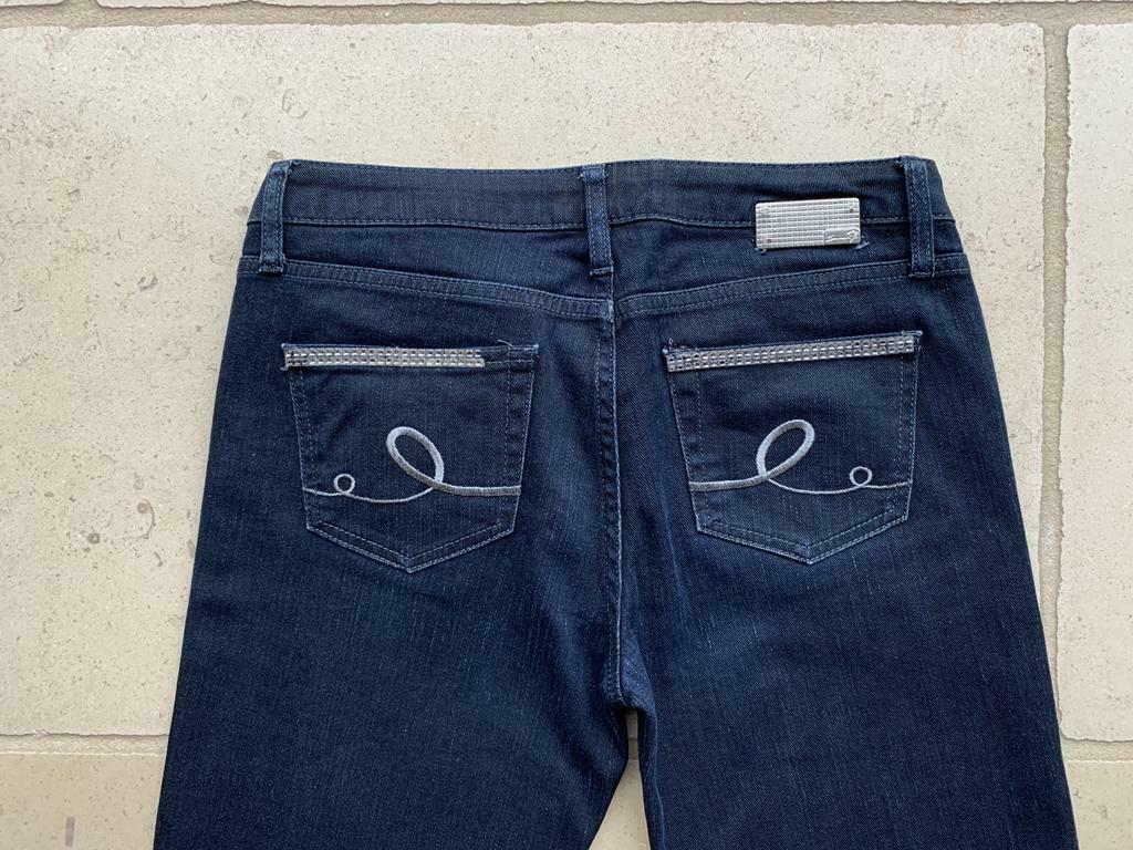 Jean uni bleu foncé 'SEVEN' avec fantaisie brillante, 27, SEVEN, Enlèvement ou Envoi, Bleu, Comme neuf