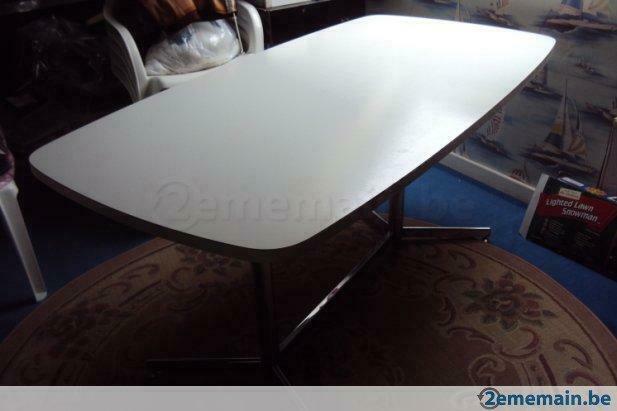 table de cuisine blanche 160cmx80cm de l'année 1979, Enlèvement ou Envoi, Utilisé