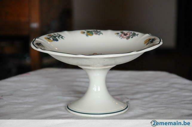 compotier sur pied boch decor fleur, Antiquités & Art