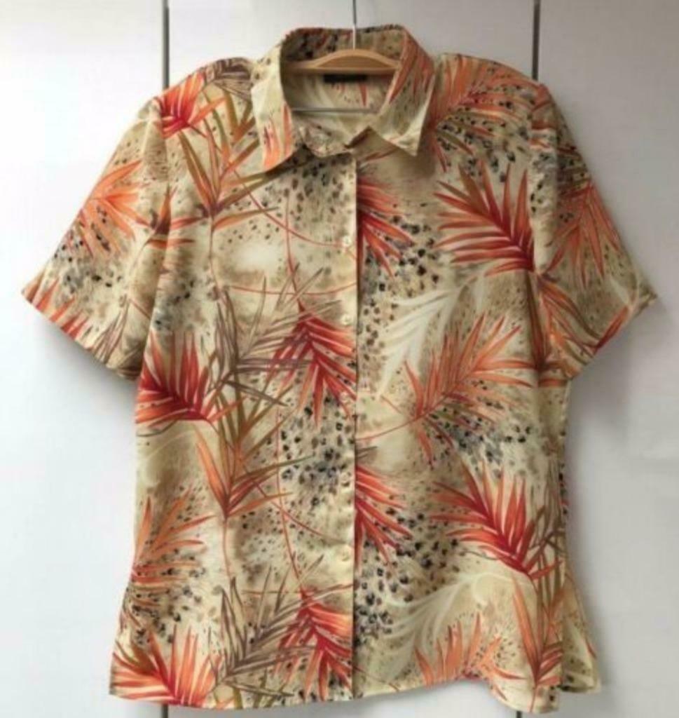 Chemisier beige et orange Canda avec épaulettes -Taille 38--, Vêtements | Femmes, Taille 38/40 (M), Enlèvement ou Envoi, Comme neuf