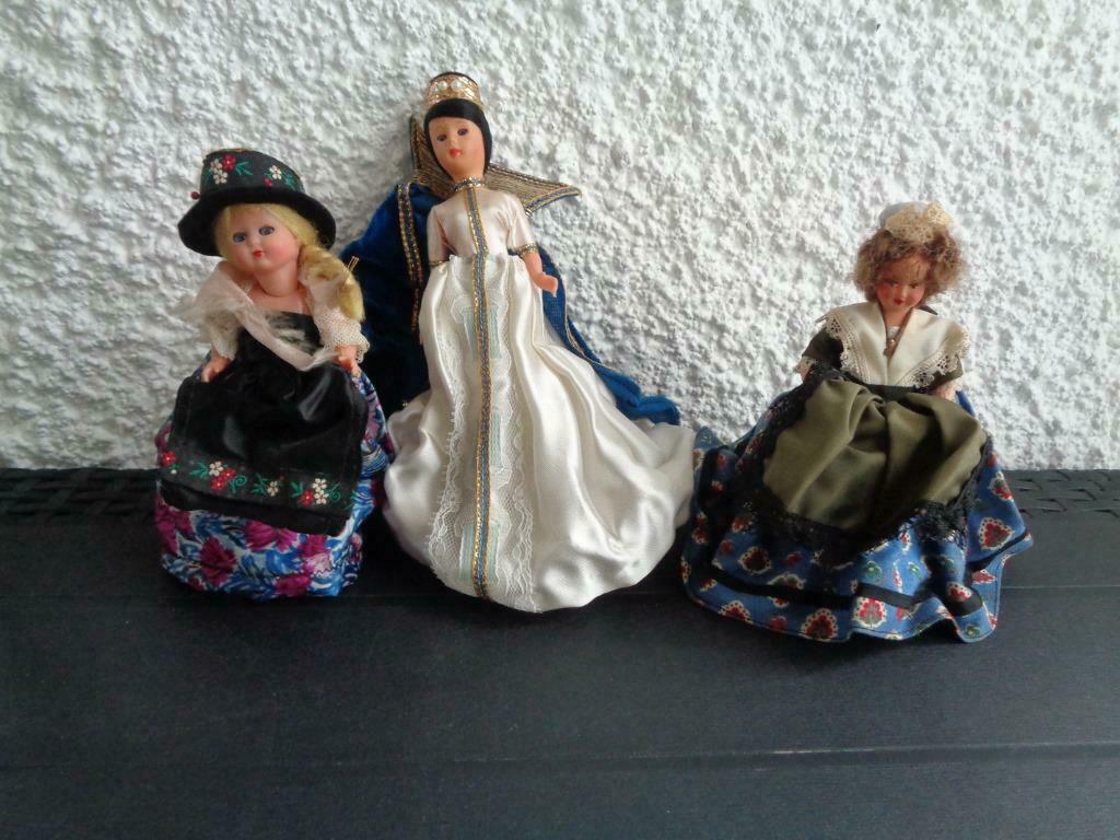 Anciennes poupées folklorique. 3 Pièces. Vintage 1900. N° 1, Enlèvement ou Envoi, Utilisé, Poupée