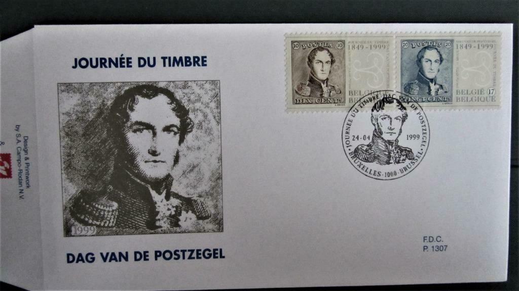 FDC- NR. 2817/2818- KONING LEOPOLD I, (DOORLOPER), ZELDZAAM, Postzegels en Munten, Ophalen of Verzenden, Gestempeld, Koningshuis