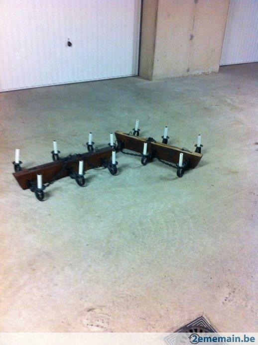 lustre en chêne, Maison & Meubles, Utilisé