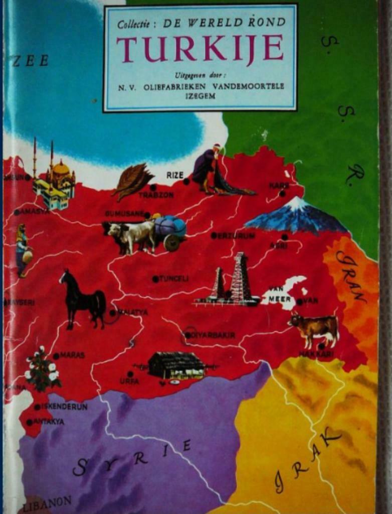 Turkije collectie de wereld rond uitgegeven door N.V. Oliefa, Boeken, Prentenboeken en Plaatjesalbums, Verzenden, Zo goed als nieuw