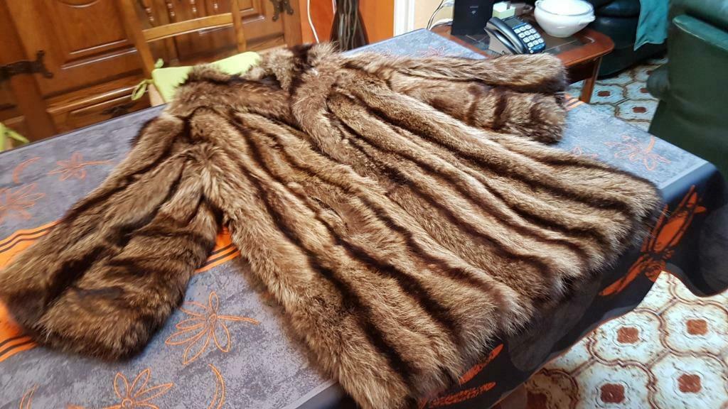 Manteaux et Cols de Fourrure, Taille 38/40 (M), Autres types, Comme neuf, Brun