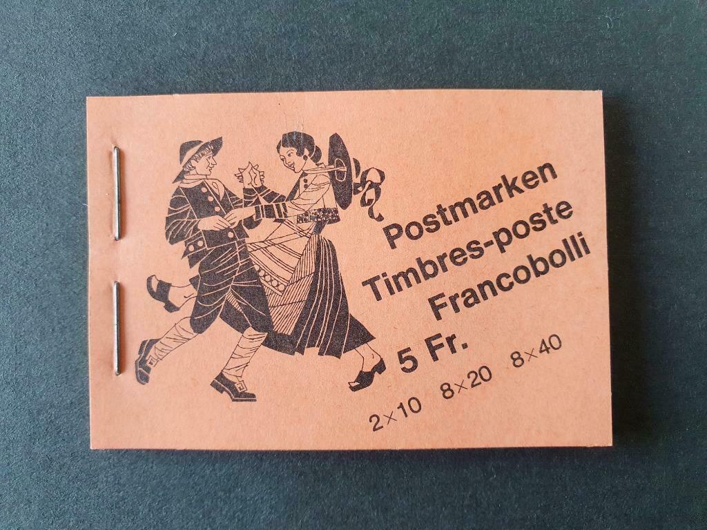 SUISSE - carnet de timbres série COUTUMES, Enlèvement ou Envoi, Non oblitéré