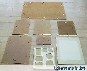 7 Cadres photos : 6 cadres sans bordure + 1 pêle-mêle, Enlèvement, Neuf, Autres matériaux