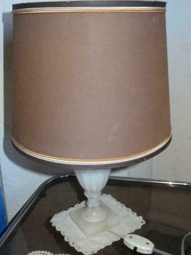 Lampe en albâtre, Enlèvement ou Envoi, Utilisé, Autres matériaux, 50 à 75 cm