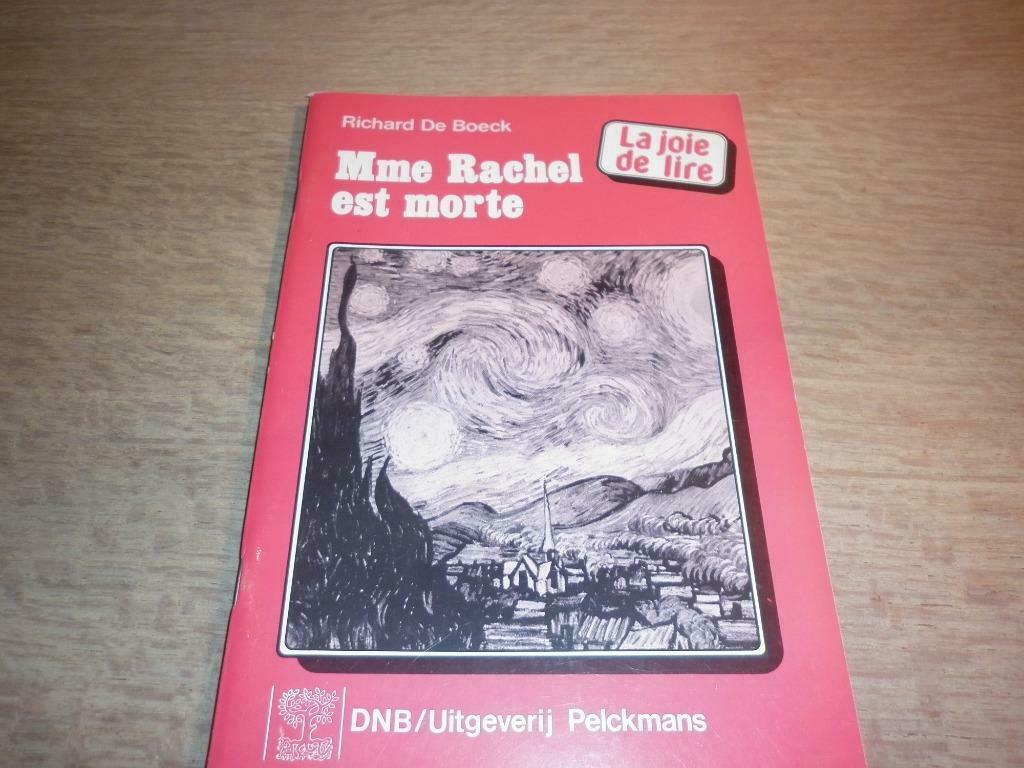 La joie de lire-Mme Rachel est morte-Richard De Boeck, Livres, Livres d'étude & Cours, Enlèvement, Utilisé