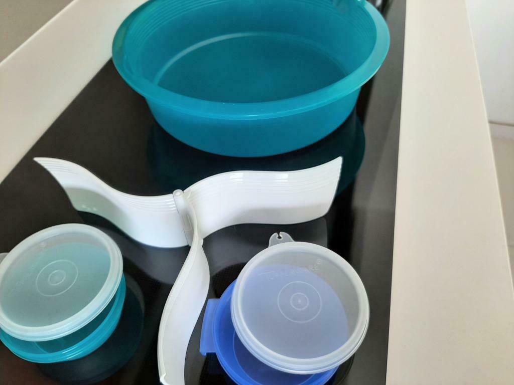 TUPPERWARE CHIP&DIP/TAARTDOOS "NIEUW", Ophalen of Verzenden, Nieuw, Groen