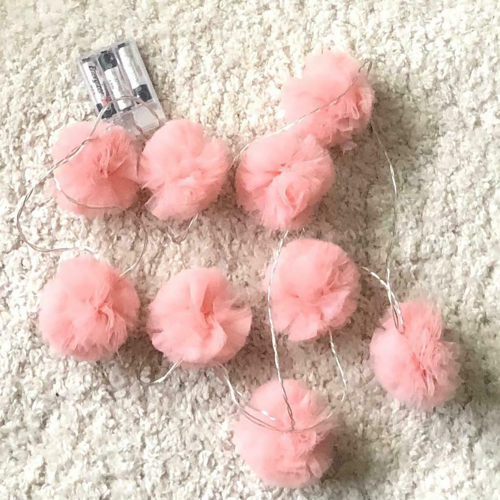 Lampe lumière boule guirlande lumineuse fleur rose Deco desi, Neuf, Autres matériaux, Bohème