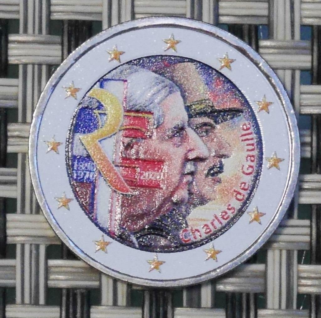2 euro France 2020 UNC Charles de Gaulle (colorisée), Enlèvement ou Envoi, France, 2 euros, Série