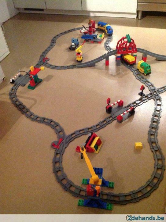 Duplo pakket Trein start set, deluxe set, brug, wissels etc, Ophalen of Verzenden, Gebruikt, Duplo