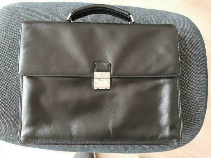 porte documents PICARD en cuir noir, Enlèvement ou Envoi, Comme neuf