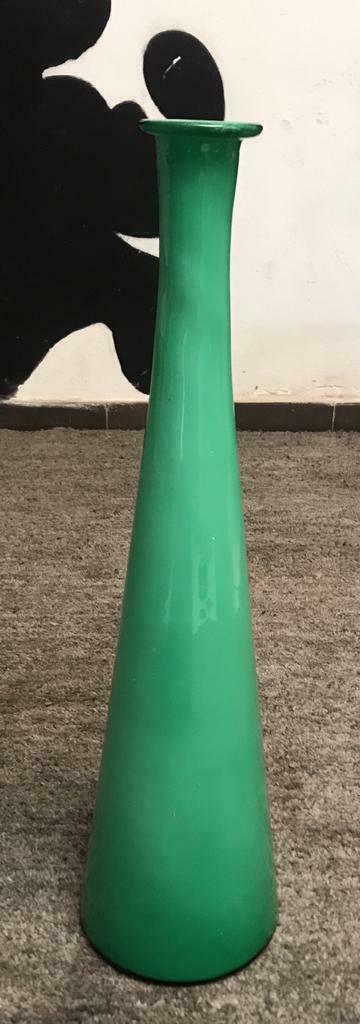 DESIGN VINTAGE VAAS MELKGLAS 49,5cm HOOG, Ophalen