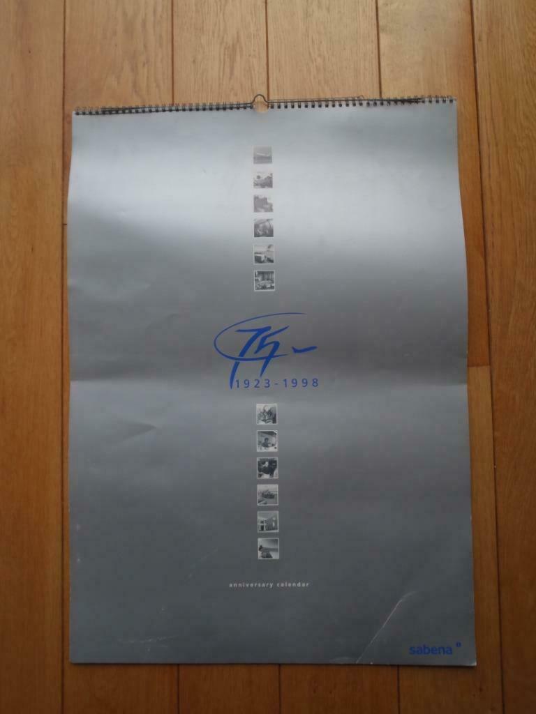 kalender Sabena 1923-1998, Ophalen of Verzenden, Gebruikt, Overige typen