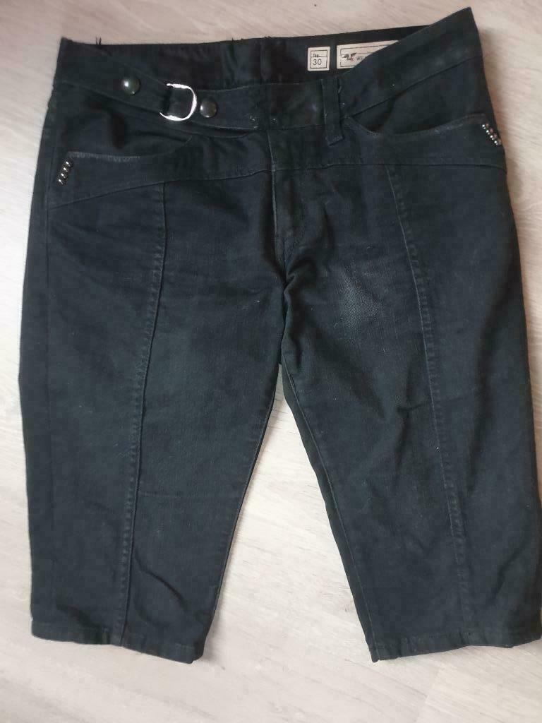 cropped broek We zijn replay W31 L zwarte jeans, Kort, Zwart, Maat 42/44 (L), Ophalen of Verzenden