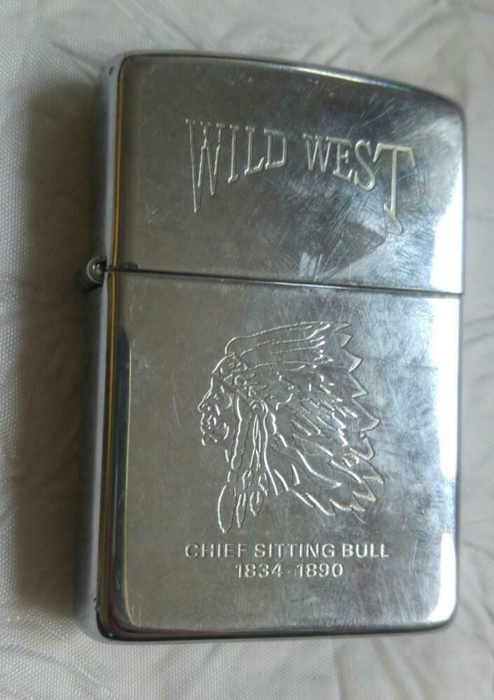 Briquet Zippo Serie Wild West F XII " Chief Sitting Bull" 52, Ophalen of Verzenden, Gebruikt