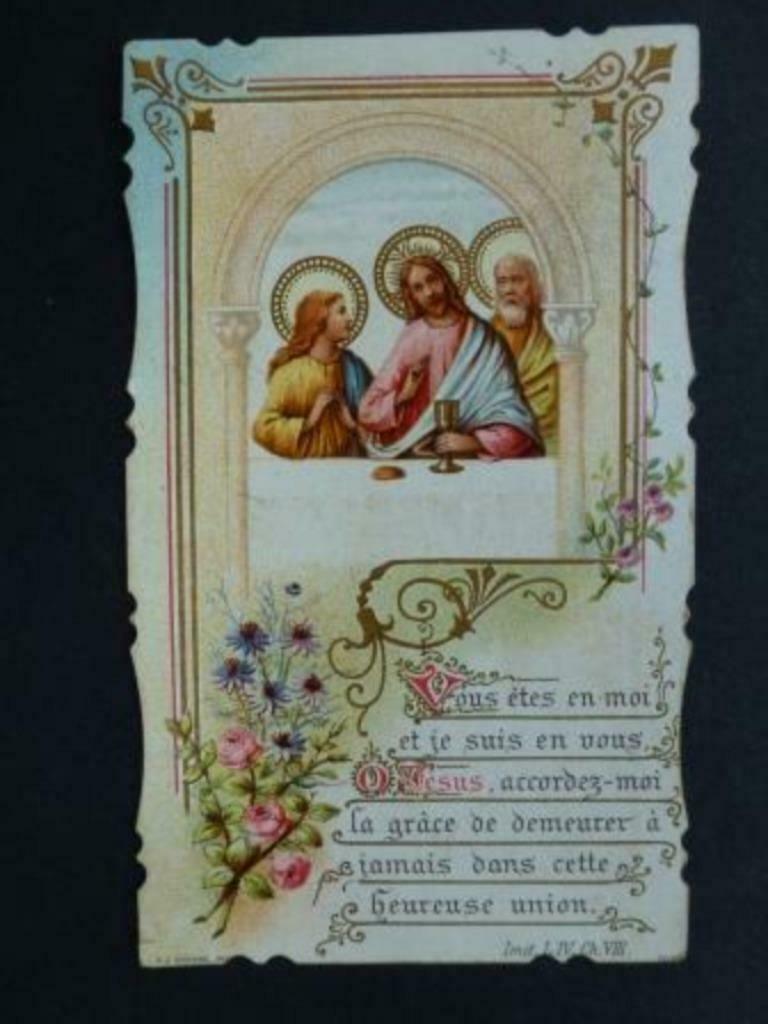 carte de prière première communion Raphaël Buedts 1900, Collections, Envoi, Image pieuse