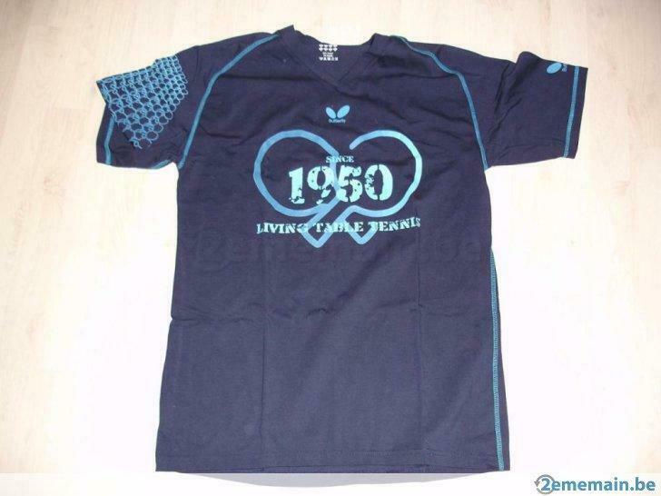 T-shirt de tennis de table Butterfly, taille M., Neuf