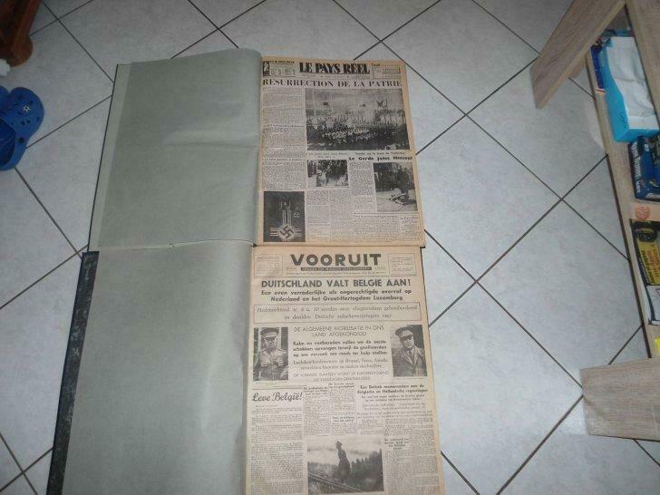 Paire de Grands Recueils ( 57 CM ) De Oorlogskranten 1 et 2