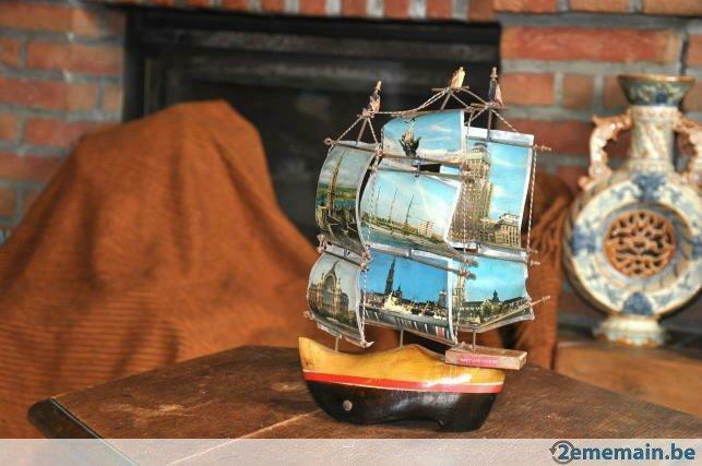 bateau sabot voilier souvenir anvers, Antiquités & Art, Enlèvement ou Envoi