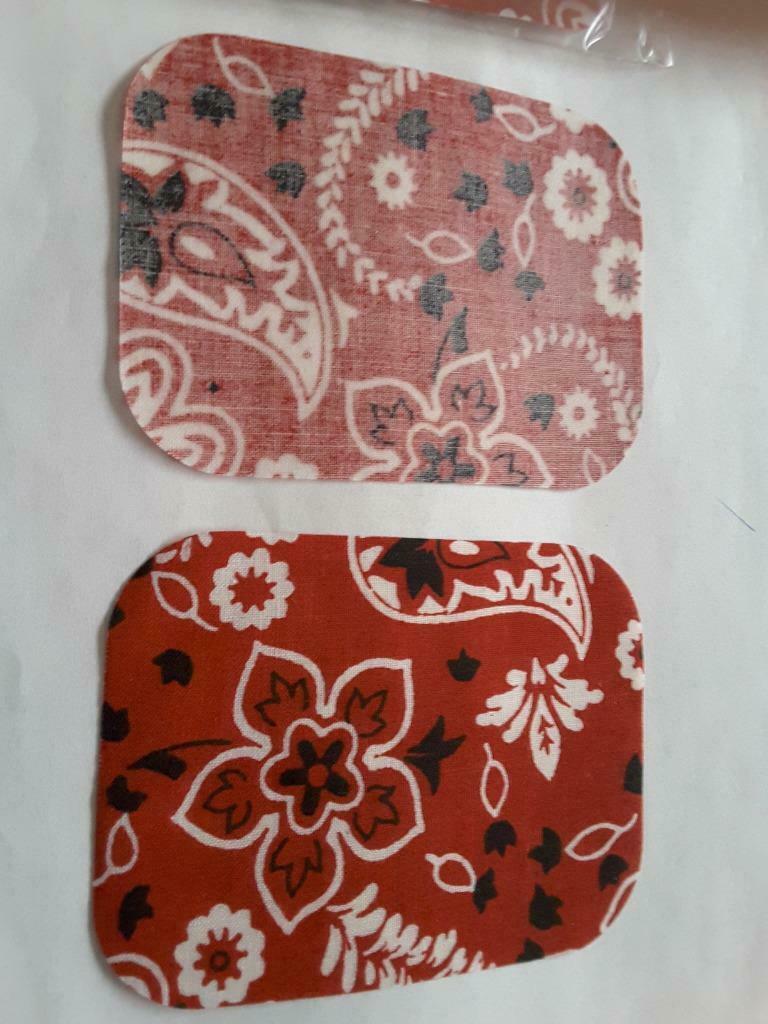 renfort coudes et genoux tissus souple rouge - blanc 7,5 x10, Hobby & Loisirs créatifs, Couture & Fournitures, Neuf, Enlèvement ou Envoi