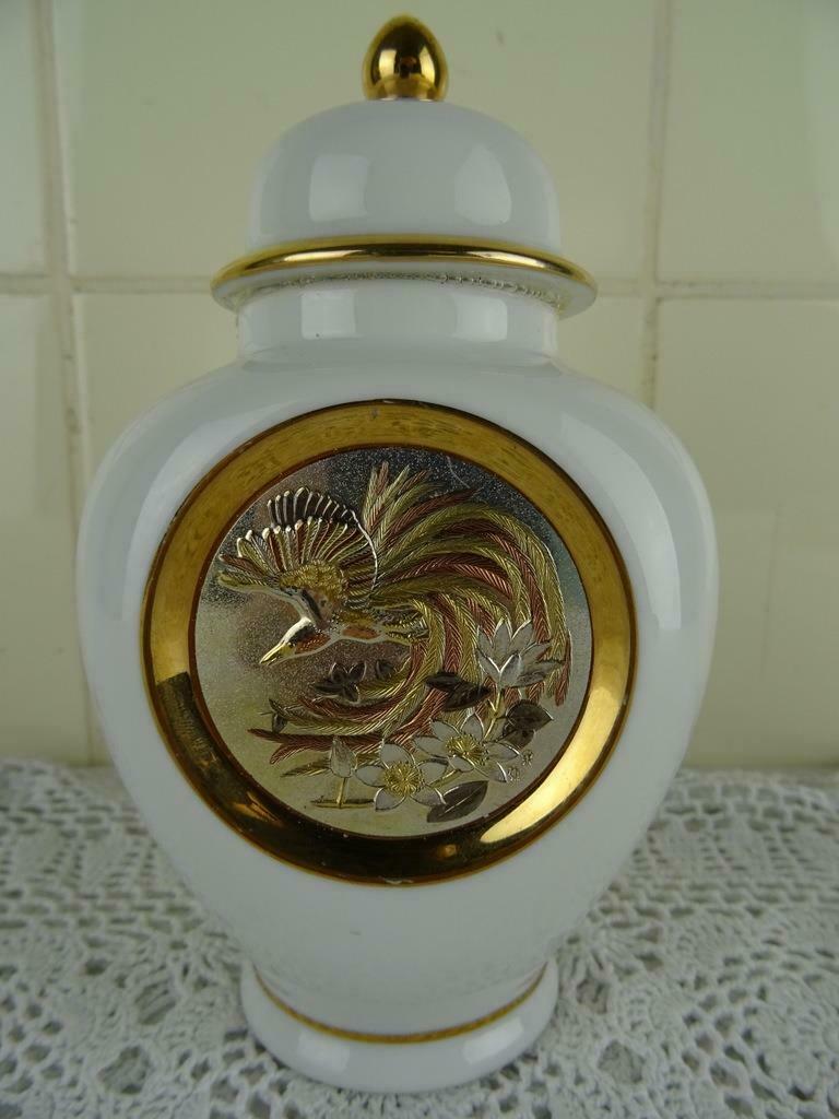 Vintage Japanse vergulde vaas Chokin vergulde siervaas 16cm, Antiek en Kunst, Ophalen of Verzenden