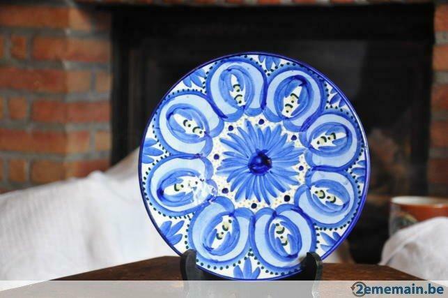 assiette décorative tournesol bleu, Enlèvement ou Envoi, Utilisé